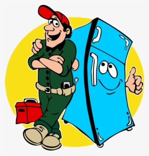 Cartoon Clipart Home Appliance Refrigerator Ge Appliances - Appliance Repairman Clipart