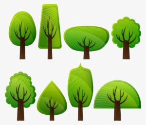 Small - Simple Trees Vector Png