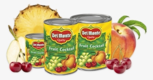 Sizes Available - 8 - 5oz, 15 - 25oz, 30oz, 108oz - Del Monte Fruit Cocktail In Heavy Syrup 8.5 Oz. Can