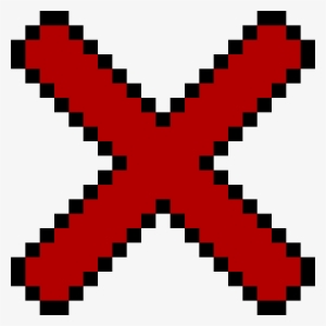 Cross - Red X Pixel Art