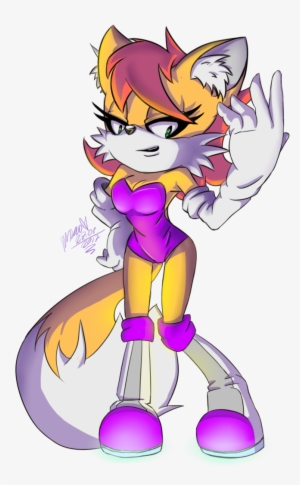 Cartoon Purple Fictional Character Mammal Vertebrate - Leafe The Fox