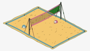 Outdoor volleyball net court detail plan dwg file