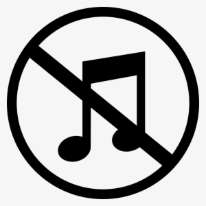Muted Music Notes - Music Mute Icon Png