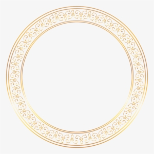 Round Golden Deco Frame Png Clip Art Image Gallery - Circle