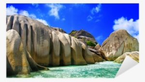 Amazing Seychelles With Unique Granite Rocks Sticker - Seychelles
