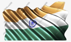 Waving India Flag - Sticker Autocollant Drapeau Brésilien 38x22cm