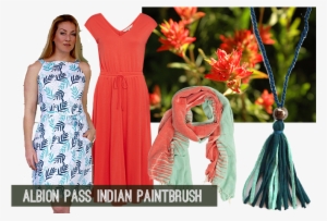Coral And Green Clothing And Accessories Inspired By - Floral Design