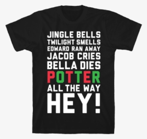 Jingle Bells Twilight Smells Mens T-shirt - Harry Potter Jingle Bells Lyrics
