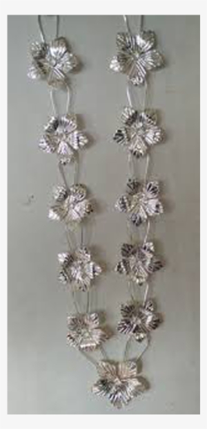Silver Flower Garland - Silver Jaswand Flower Haar Transparent PNG - 900x1080 Download on NicePNG
