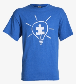 Autism Speaks Adult Light It Up Blue T-shirt Light - Autism Awareness Light Bulb Shirt