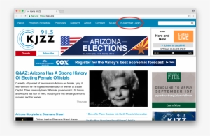 Click The E-member Login Button From Any Page On Kjzz - Kjzz