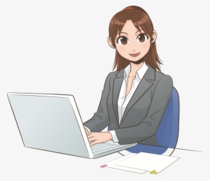 User Personal Computer Laptop Information - Female Computer Operator Clipart