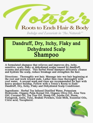 Dry Itchy Flaky Dehydrate Scalp Label - Poster