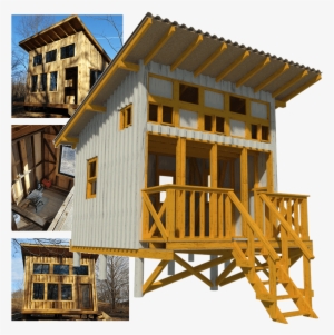 Wooden House Plans, Small Wooden House, Small Cabin - Small Beach Cabin