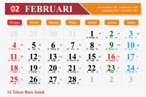 Template Kalender Februari - Kalender 2018 Per Bulan