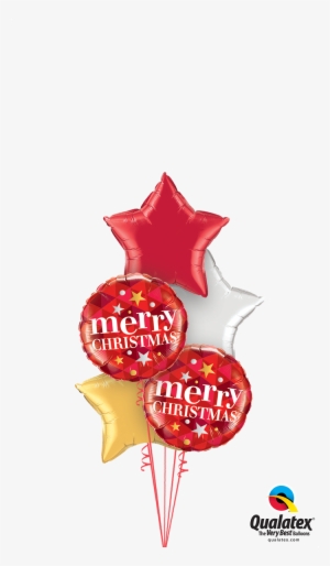 Qualatex Balloons On Twitter - Merry Christmas Stars Red Foil Mylar Balloon 18" By