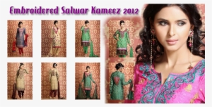 embroidered salwar kameez - silk