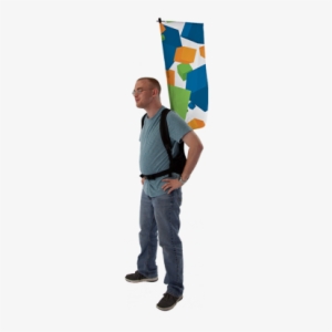 promotional backpack flag in - advertising