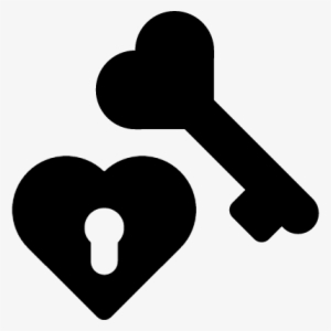 Heart Lock And Key Vector - Llave Y Candado Corazon