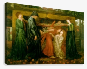 Dante Dream At The Time Of The Death Of Beatrice Canvas - Dante Gabriel Rossetti Death Of Beatrice