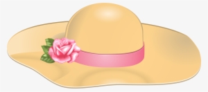 Ladies Hat With Ribbon Clipart