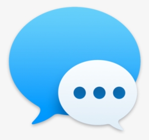 Two Cartoon Talking Bubbles, A Large Blue One With - Messages Mac Icon