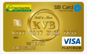 Karur Vysya Bank Sbi Visa Credit Card Image - Sbi Student Credit Card