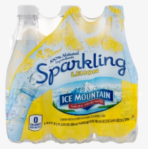 Ice Mountain® Sparkling Lemon Natural Spring Water - Ice Mountain 100% Natural Spring Water - 12 Pack, 12
