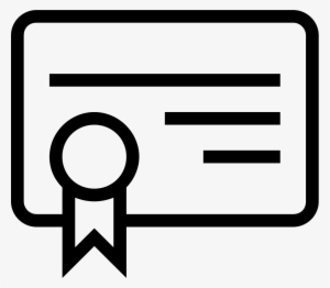 Certificate Of Education Outlined Symbol Comments - Certificate Icon Svg