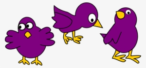 Little Purple Chicks With No Mom Clip Art - Chick Purple