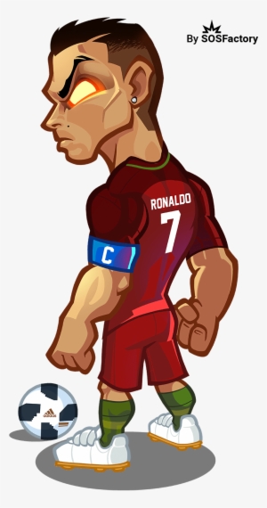 Cristiano Ronaldo Mascot Design Soccer Logo, Mascot - Dibujos De Cristiano Ronaldo Fáciles