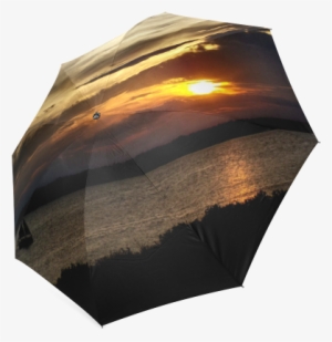 Boat Sunset Umbrella Foldable Umbrella - Umbrella