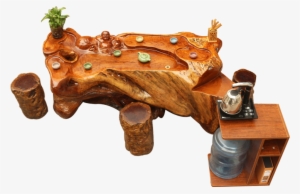 Chicken Wing Wood Root Carving Tea Table Tea Table - Bench