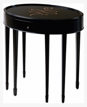 barbara barry baker oval end table image - table
