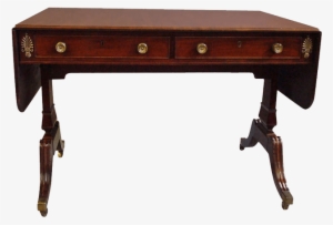 A Good Regency Mahogany And Brass Mounted Sofa Table - Sofa Tables