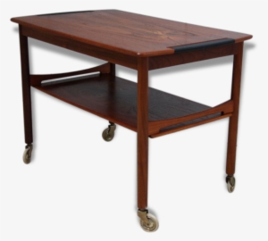 Vintage Coffee / Tea Table On Wheels With Storage - Coffee Table