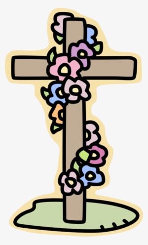 Vector Illustration Of Christian Religious Cross Symbol - Clip Art