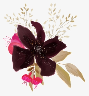 Brown Black Flower Transparent Decorative - Flower