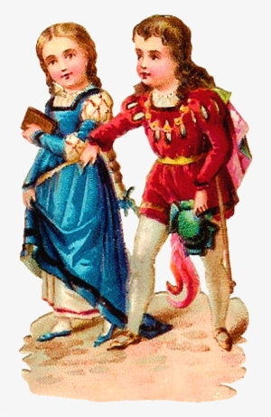Digital Romantic Download Couple Clip Art Of Medieval - Middle Ages