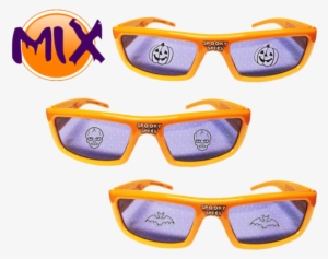Mix Of Plastic Spooky Specs - Mighty Tronics 3d Plastic Glasses, Spooky Specs, Jack-o-lantern