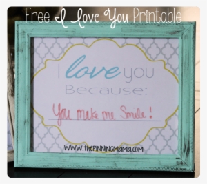 I Love You Because Dry Erase Frame By Www - Valentine's Day