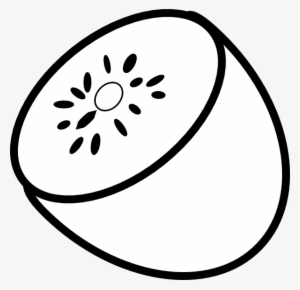 Kiwi Clipart Black And White - Transparent White Fruit Clipart
