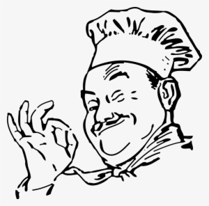 The Person - Cartoon Chef Black And White