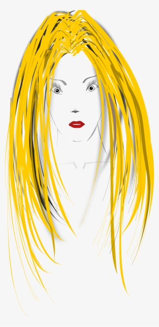 Blonde Women Hair Drawing Png