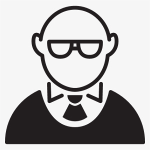 Bald Man With Glasses Vector - Bald Guy With Glasses Silhouette