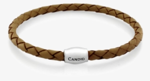 candid taupe plaited leather bracelet - bracelet