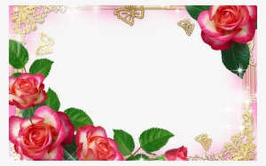 Rose Flower Frame - Khwab Mein Azan Dene Ki Tabeer