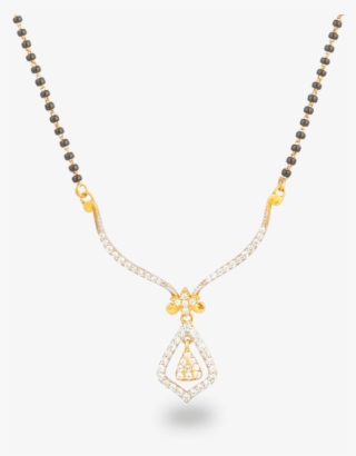 22ct Gold Cz Tanmania Pendant Mangalsutra - Waman Hari Pethe Diamond Mangalsutra With Price