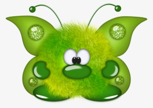Fuzzy Butterfly Cartoon Monsters, Cute Monsters, Cute - Пушистики Картинки