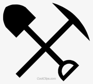 Shovel And Pick Axe Royalty Free Vector Clip Art Illustration - Mining Pick And Shovel